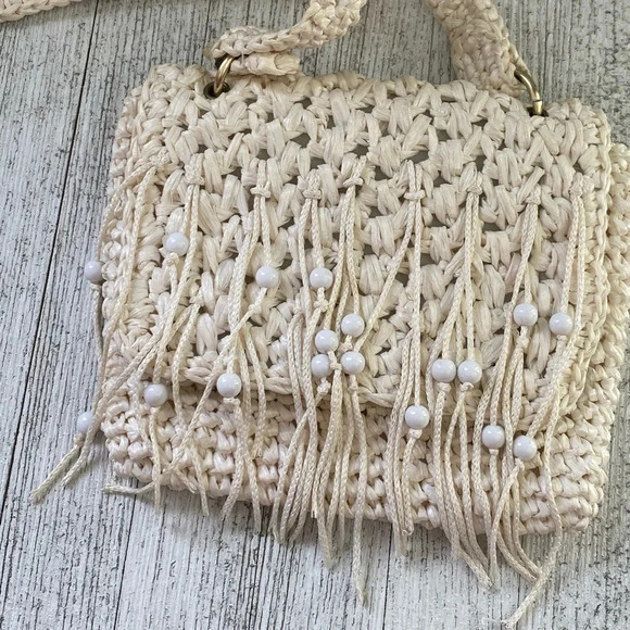 Straw mini hand Bag made in Japan - Picture 2 of 9